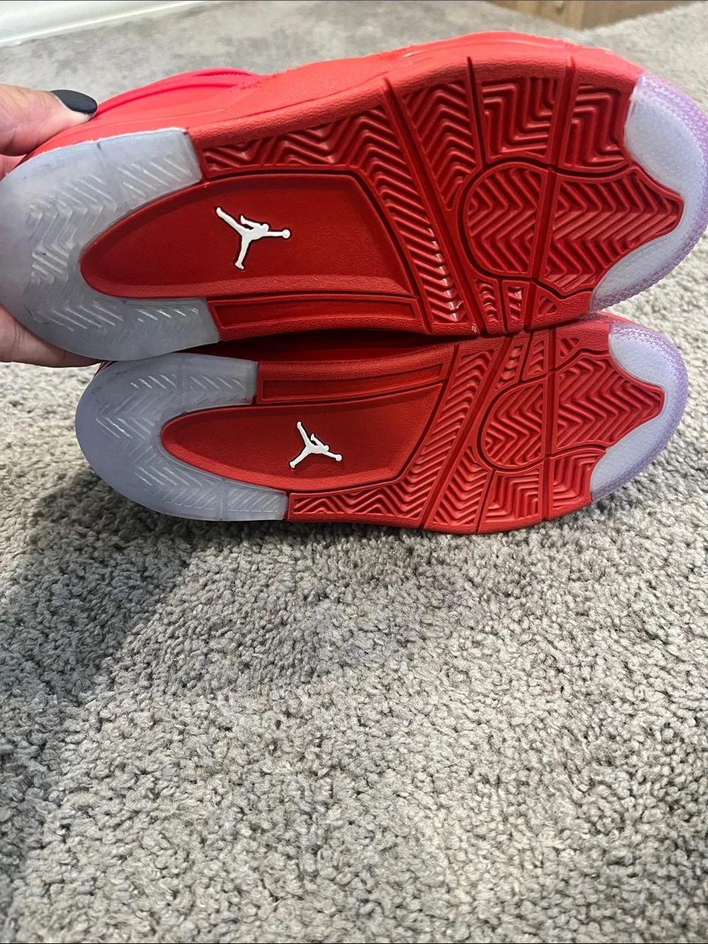 Jordan Kids Red Low-Top Sneakers with White Jumpman